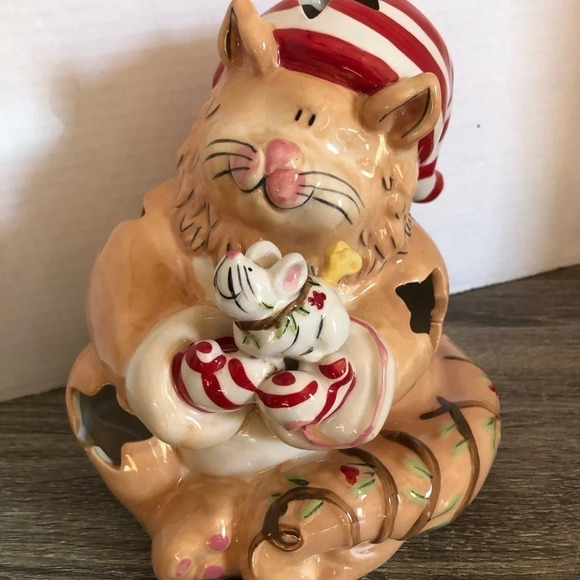 Holiday Cat  Tealight Holder - Picture 2 of 12